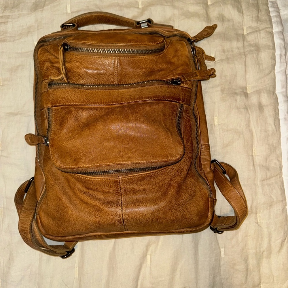 Free people East end leather backpack.